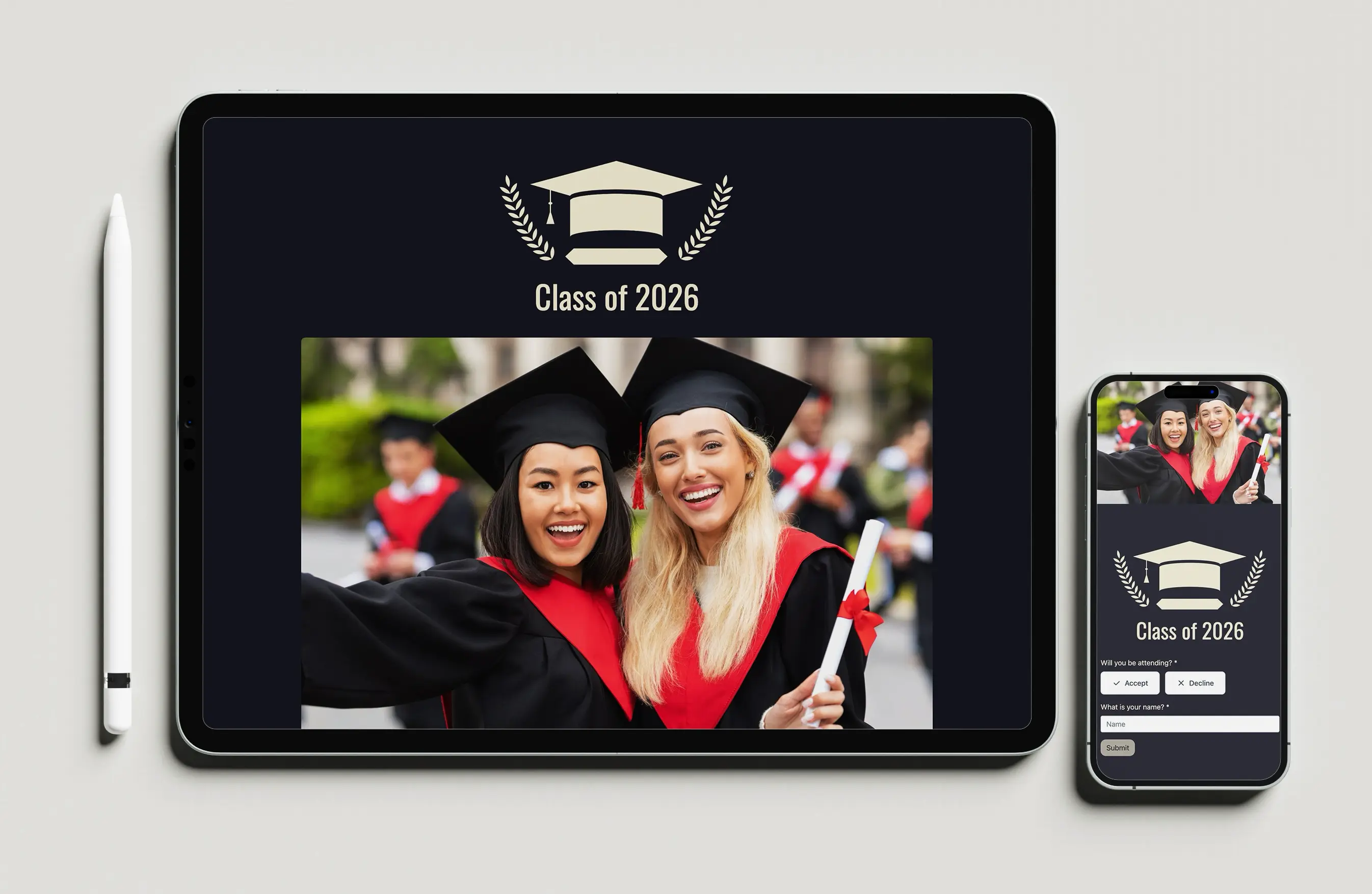 Graduation online rsvp invitation