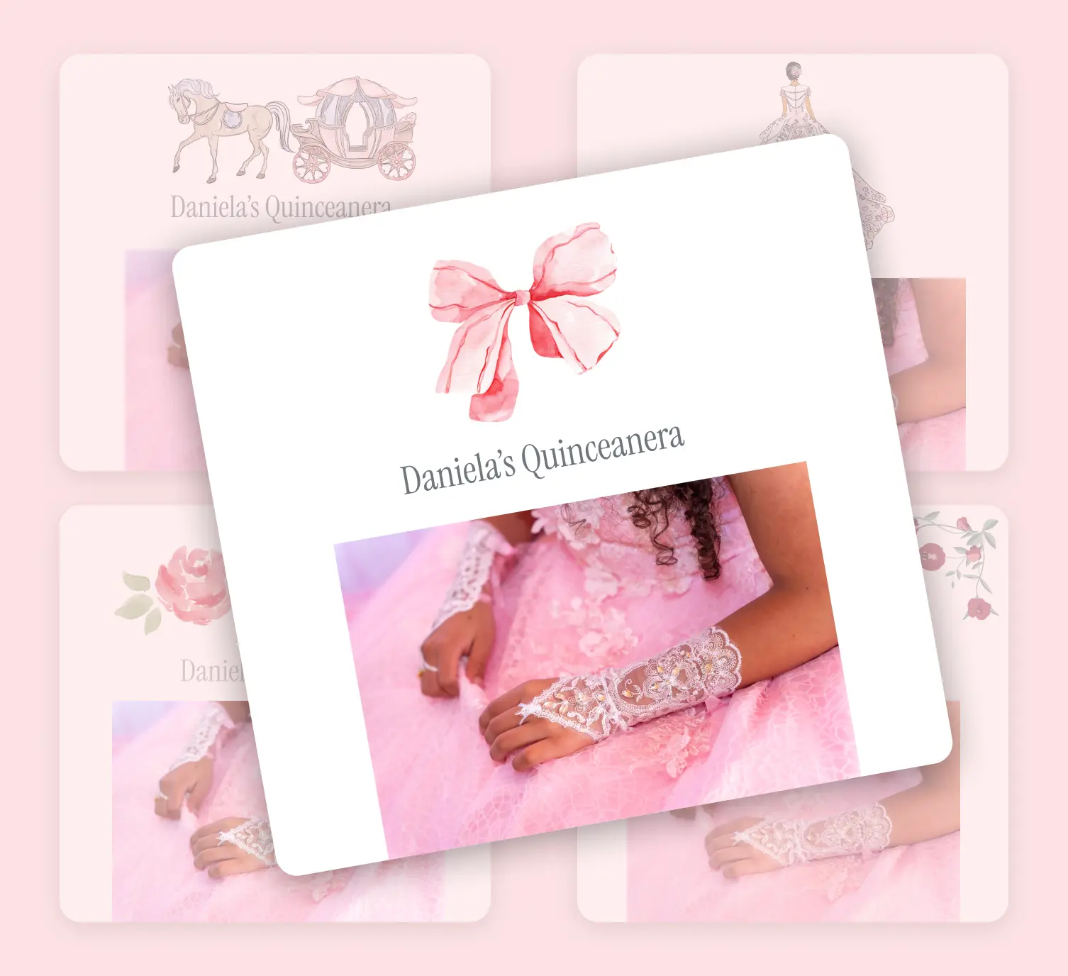 Quinceanera rsvp website themes
