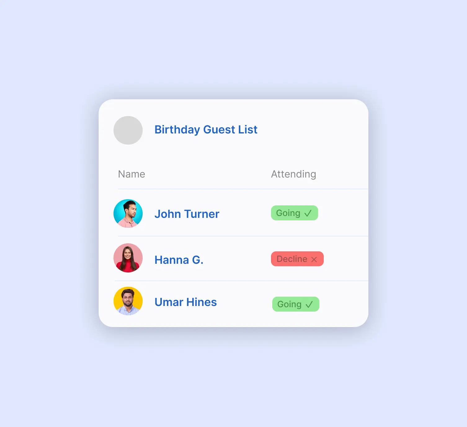 Track guest responses