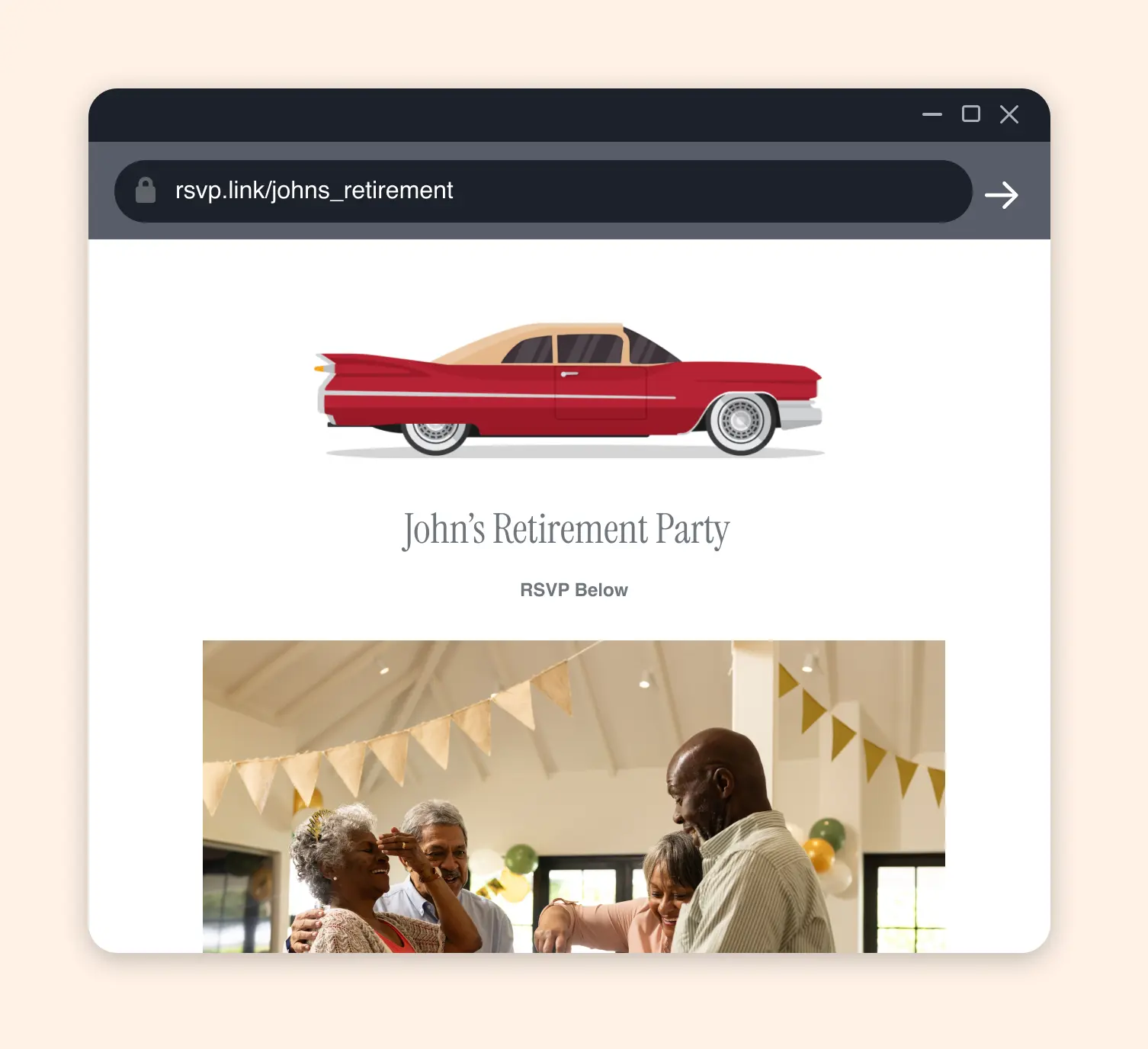 Share your retirement party rsvp link.