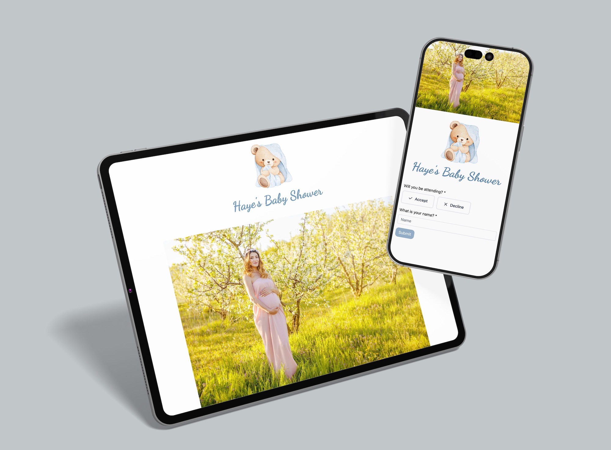 Baby shower rsvp form