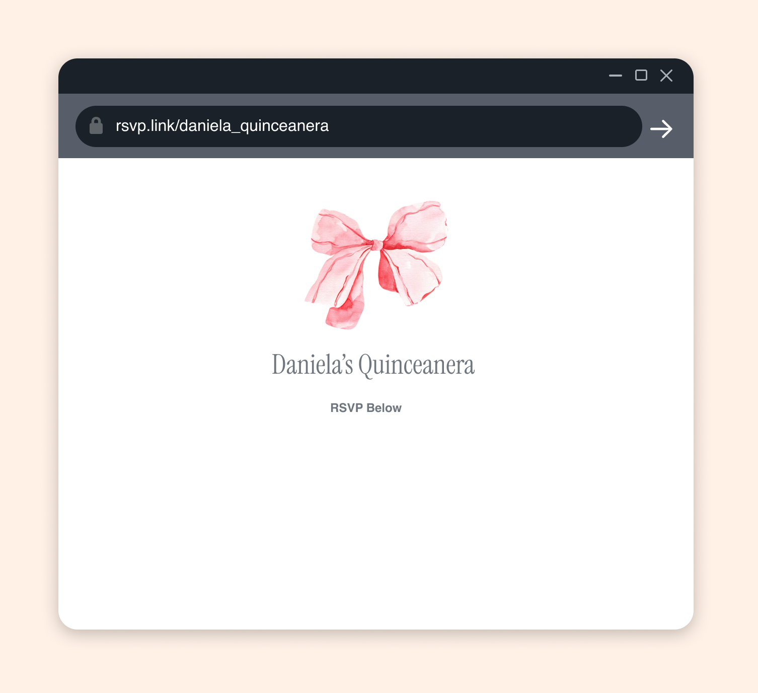 Quinceanera rsvp link