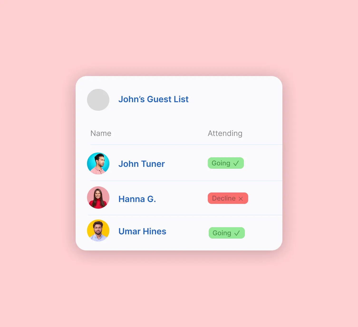 Track your retirement party rsvp guest list.