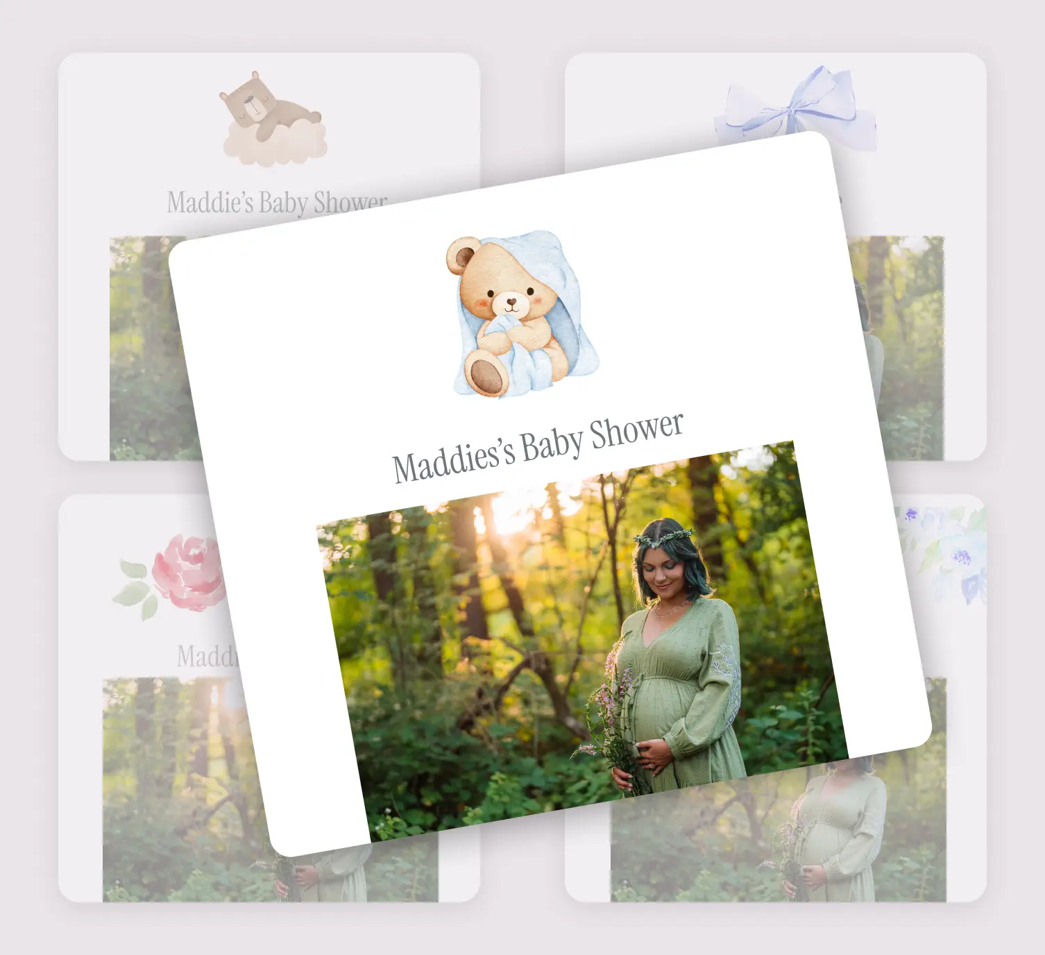 Baby shower online invitation themes