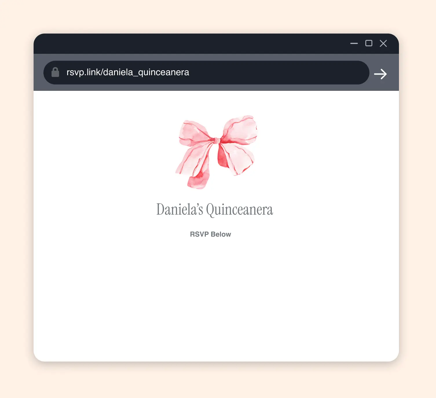 Quinceanera rsvp link