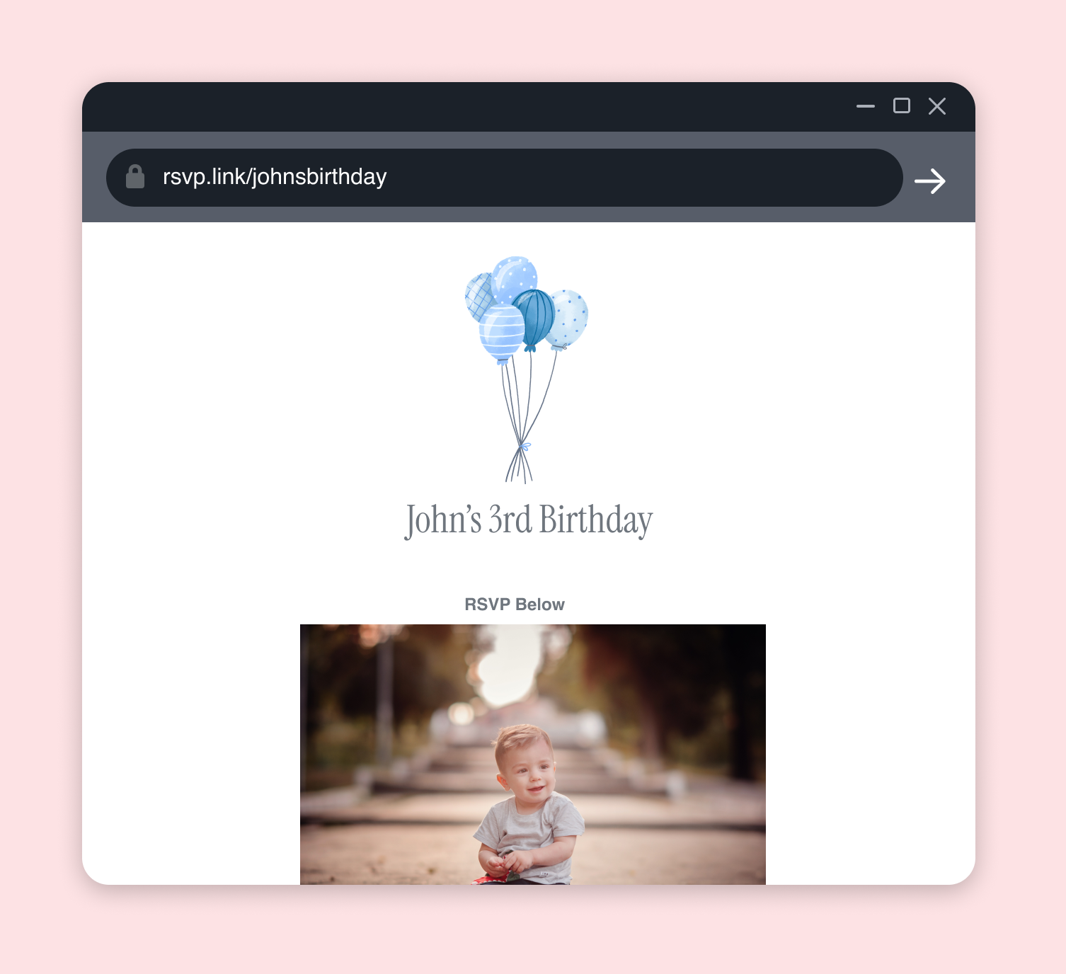 Birthday rsvp link