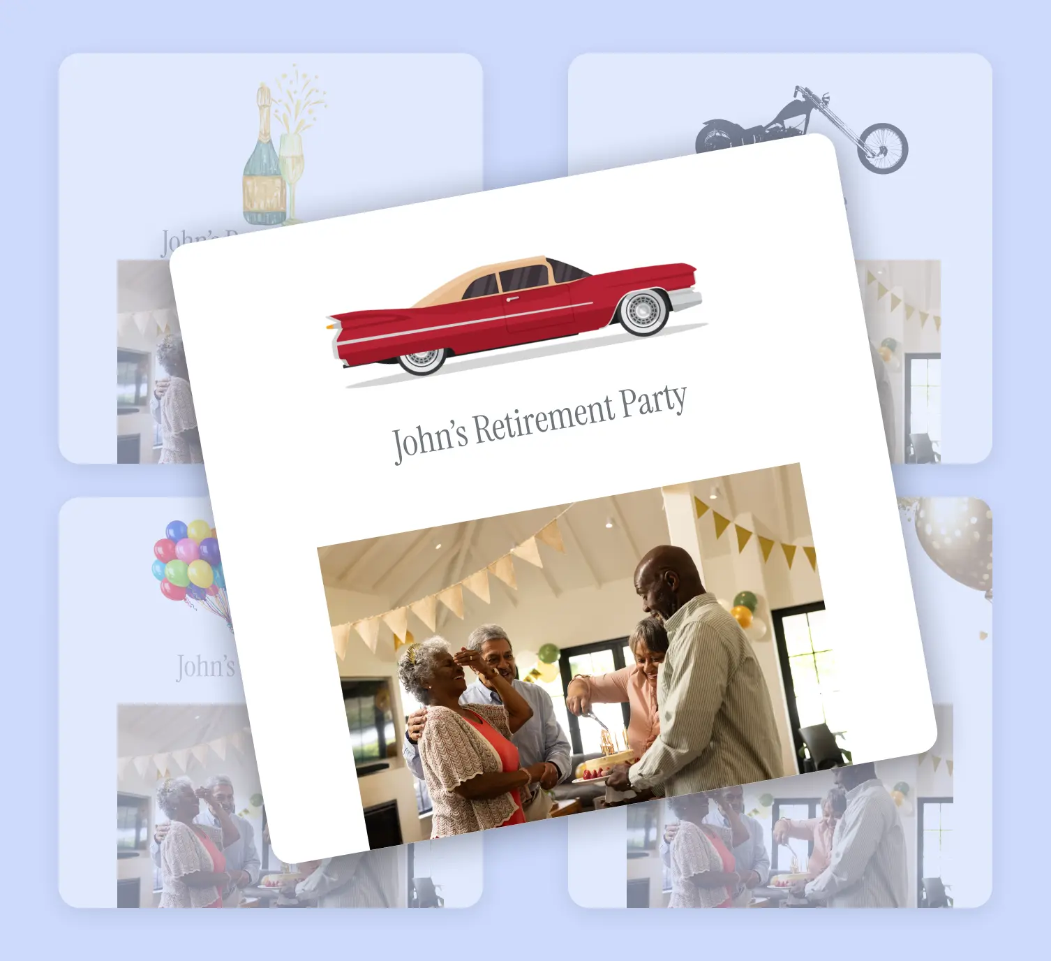 Chose your retirement rsvp form theme.