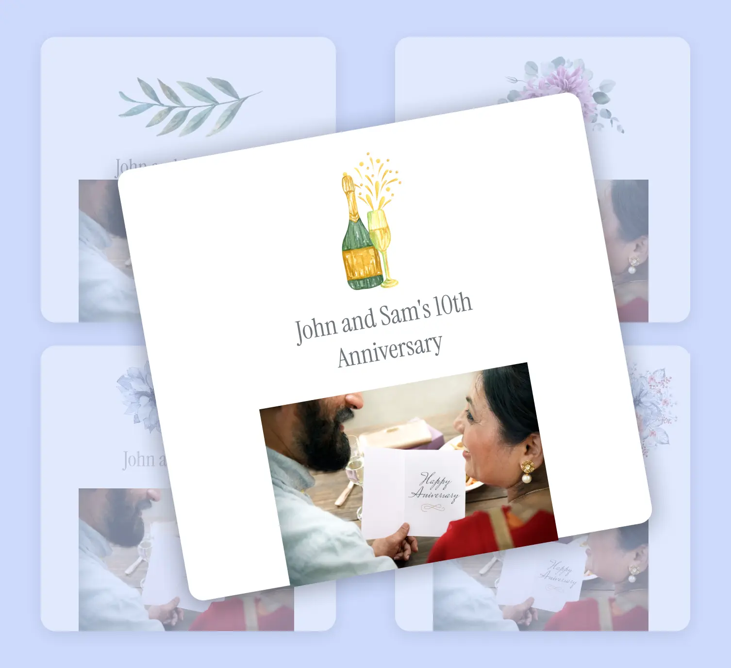 Choose your anniversary rsvp form theme.