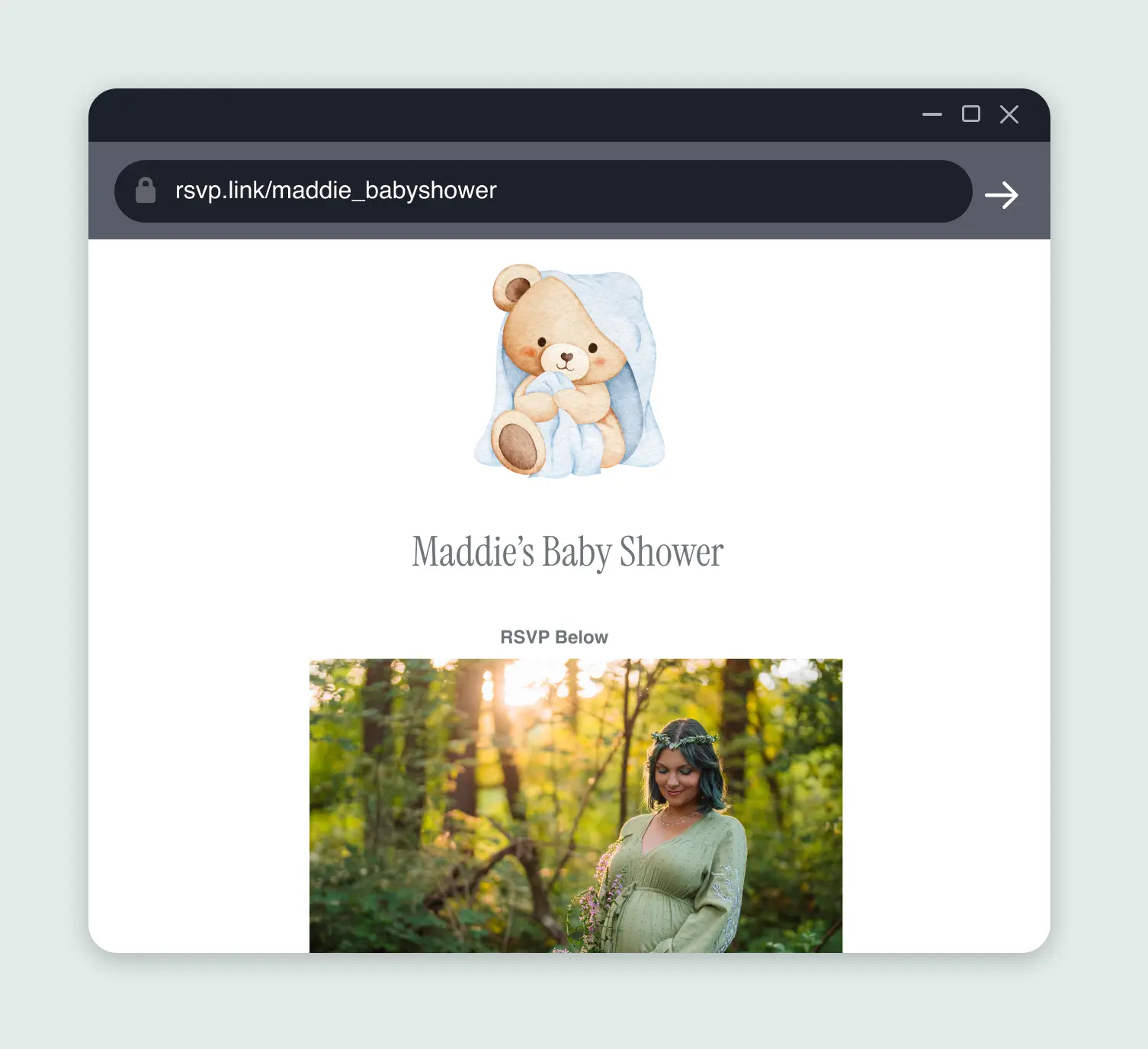 Baby shower rsvp link
