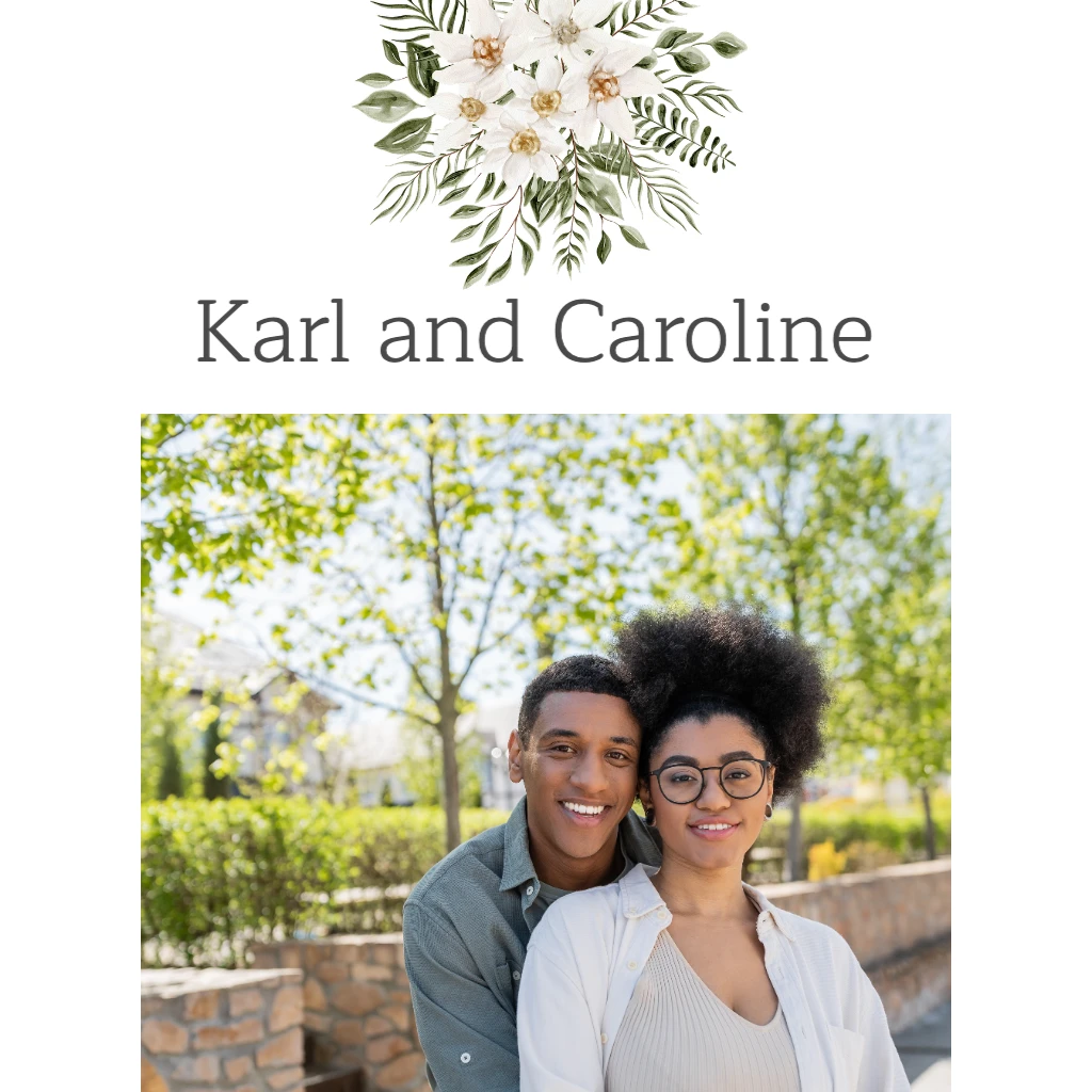 White With White Flowers and Green Foliage Wedding RSVP theme