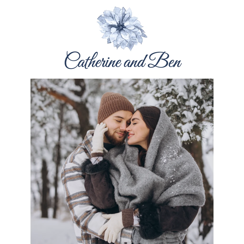 Frosty Flower Wedding  Wedding RSVP theme