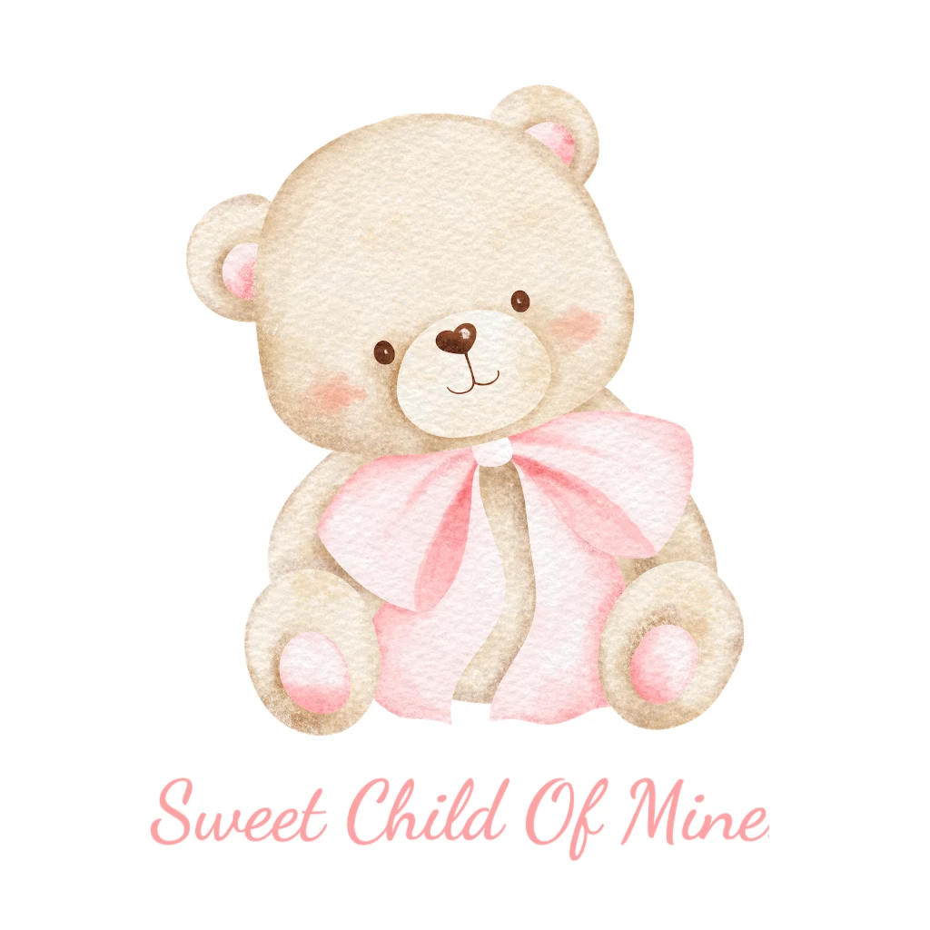Teddy bear with pink bow Baby Shower RSVP theme