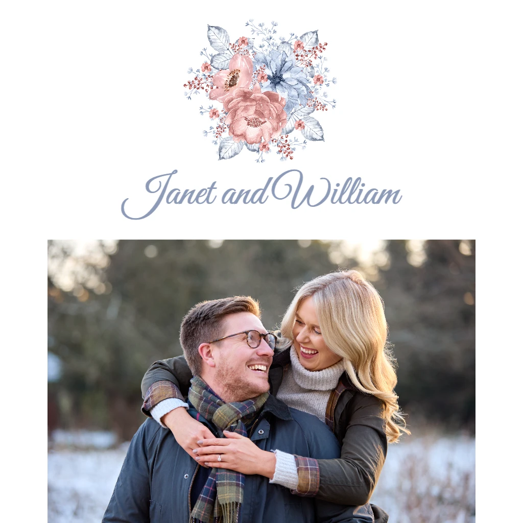 Pink and Silver Flowers Wedding RSVP theme