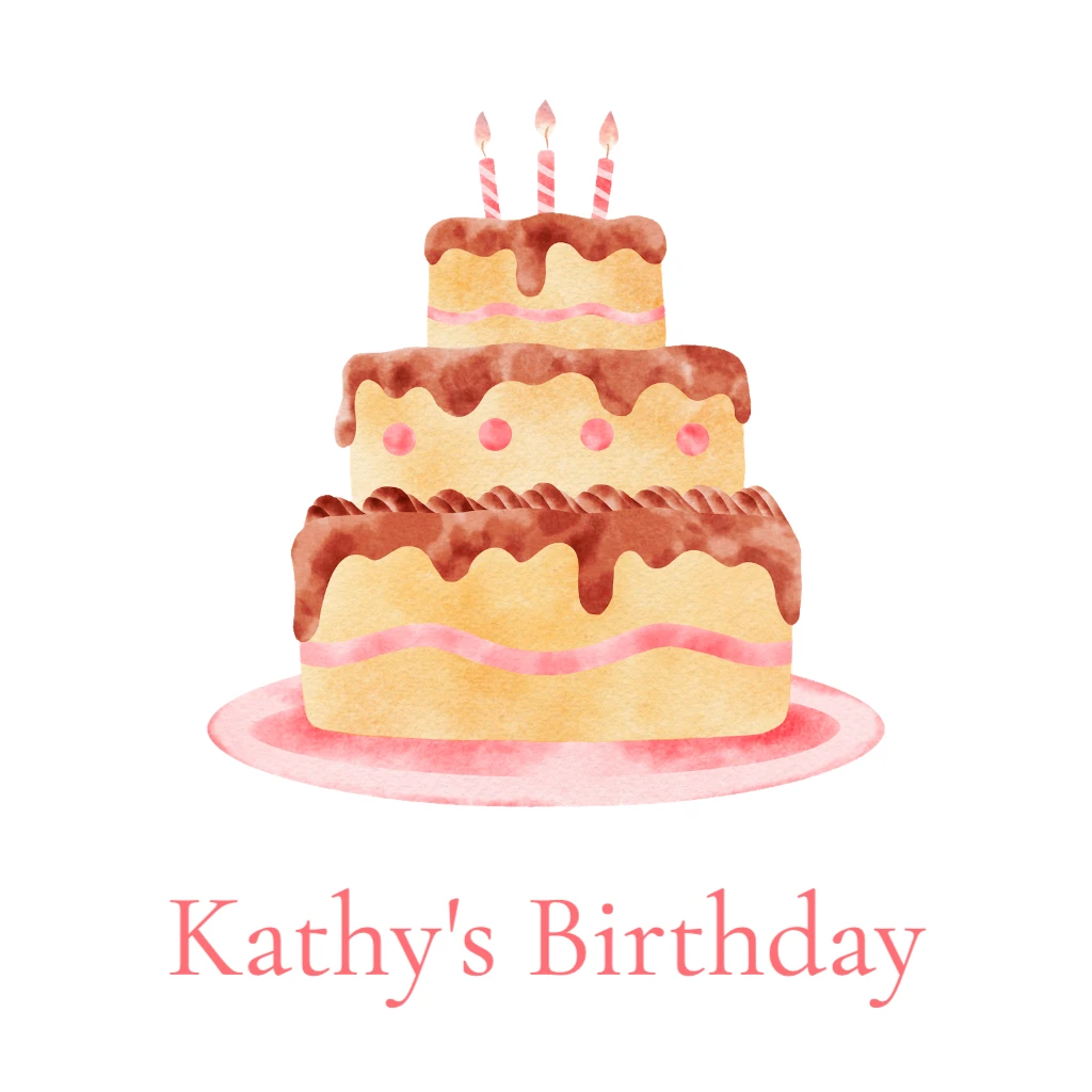 layered birthday cake with pink candles Birthday RSVP theme