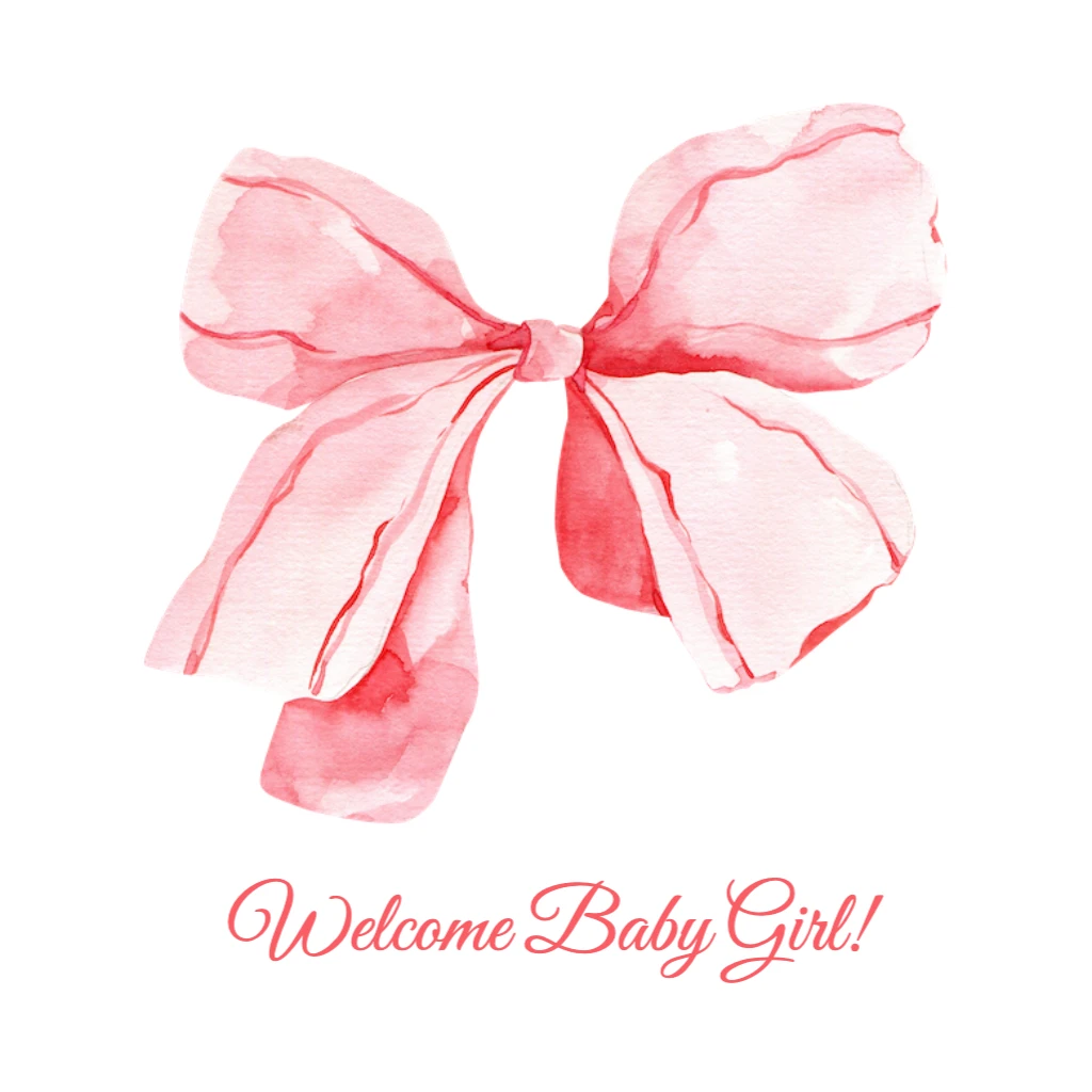 elegant pink bow Baby Shower RSVP theme