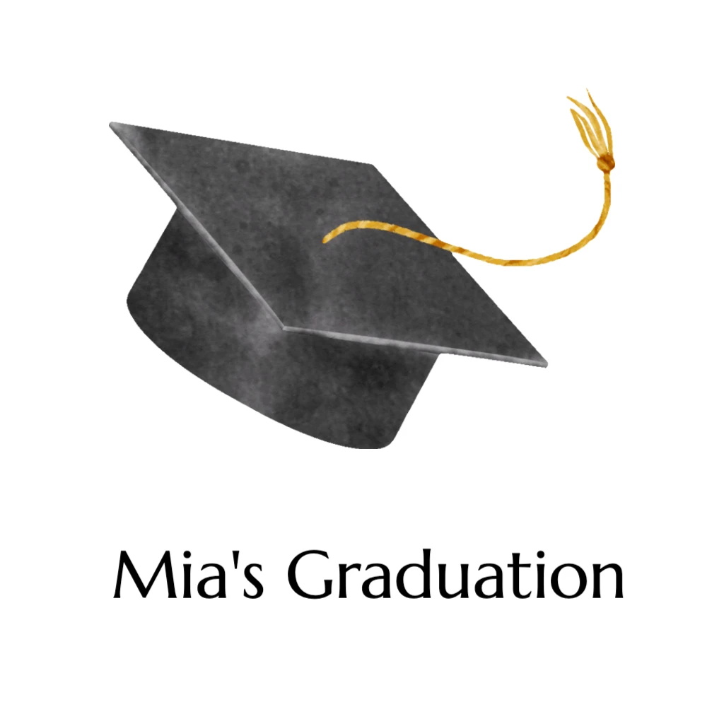 graduation watercolor gold tassle