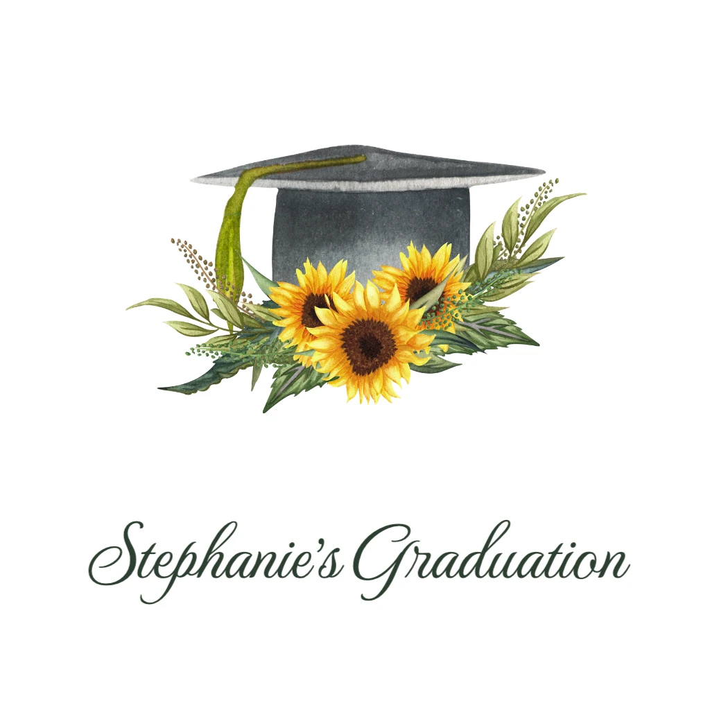 graduation hat with sunflowers