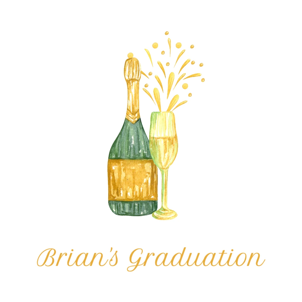 champagne and flute celebration Graduation  RSVP theme
