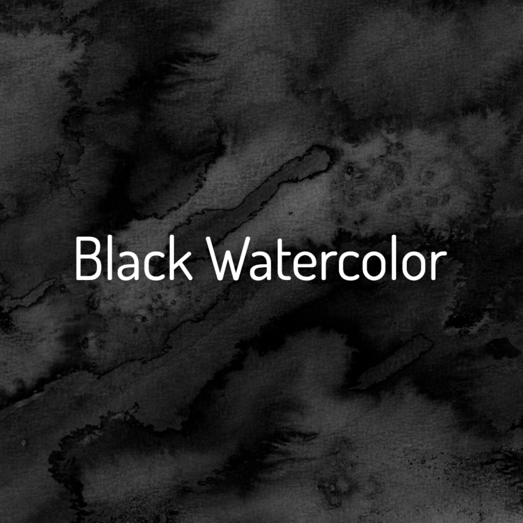 black watercolor background Modern RSVP theme