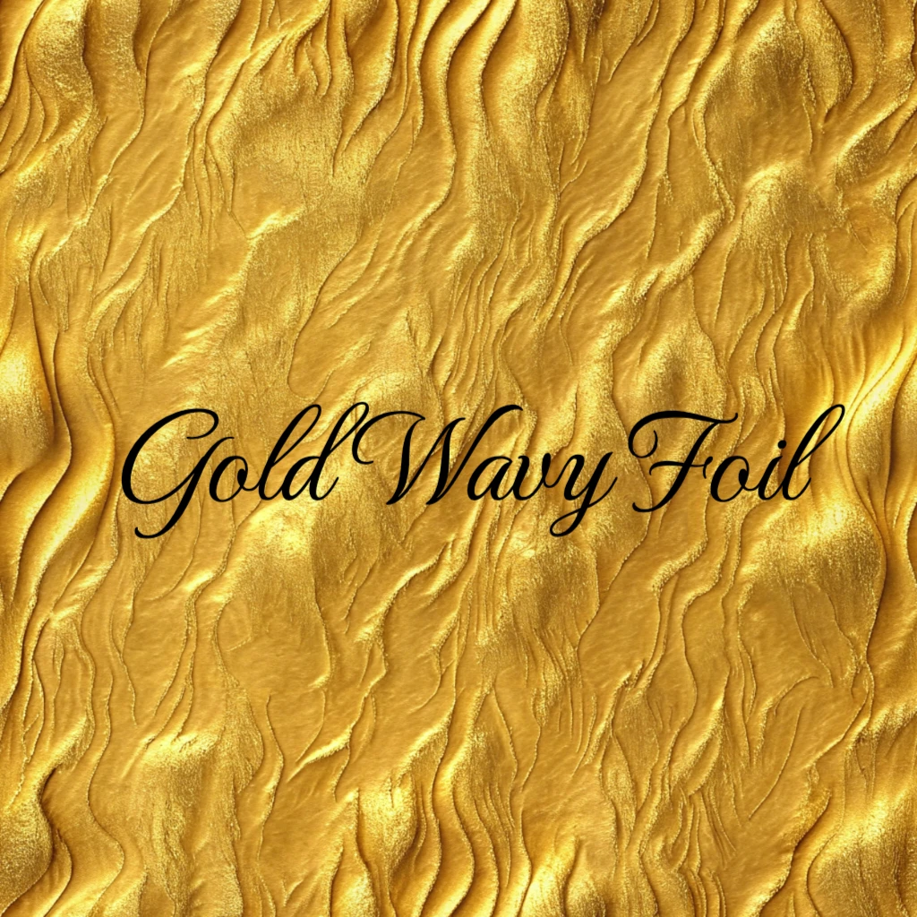 Gold Wavy Foil Modern RSVP theme