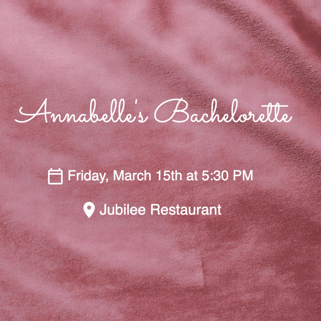 pink satin bachelorette Bachelorette RSVP theme