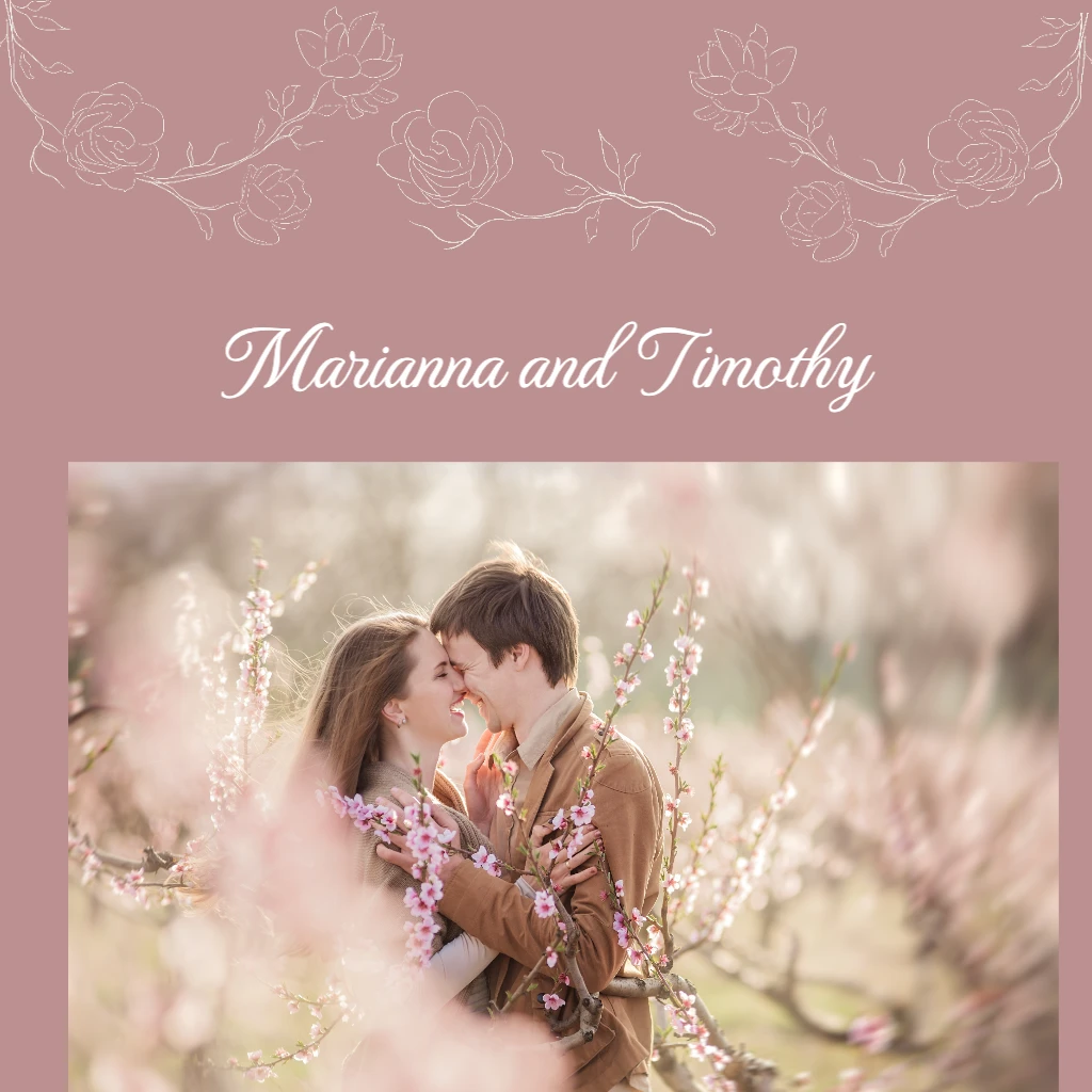 Dusty Pink Background With White Jasmine Flowers Wedding RSVP theme