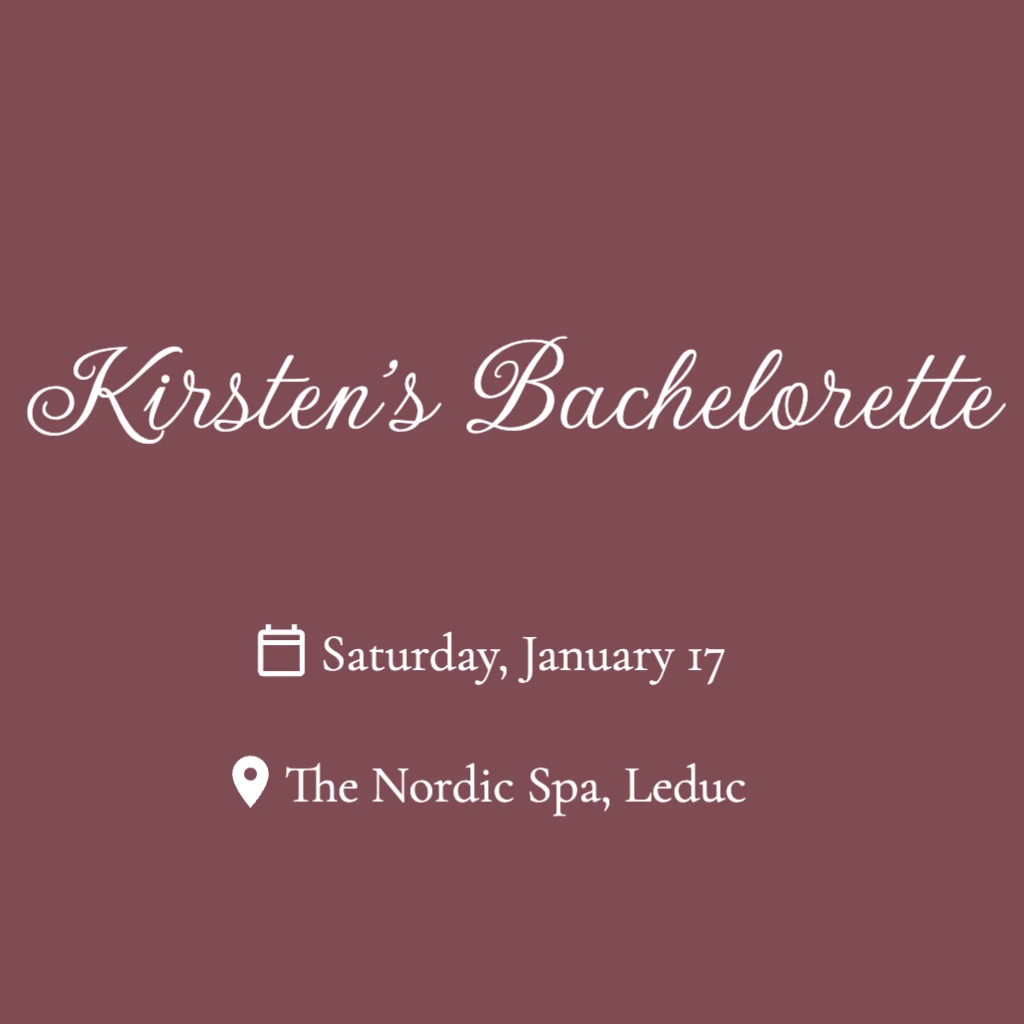 dark mauve background Bachelorette RSVP theme