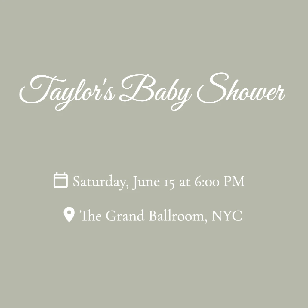 eucalyptus coloured background  Baby Shower RSVP theme