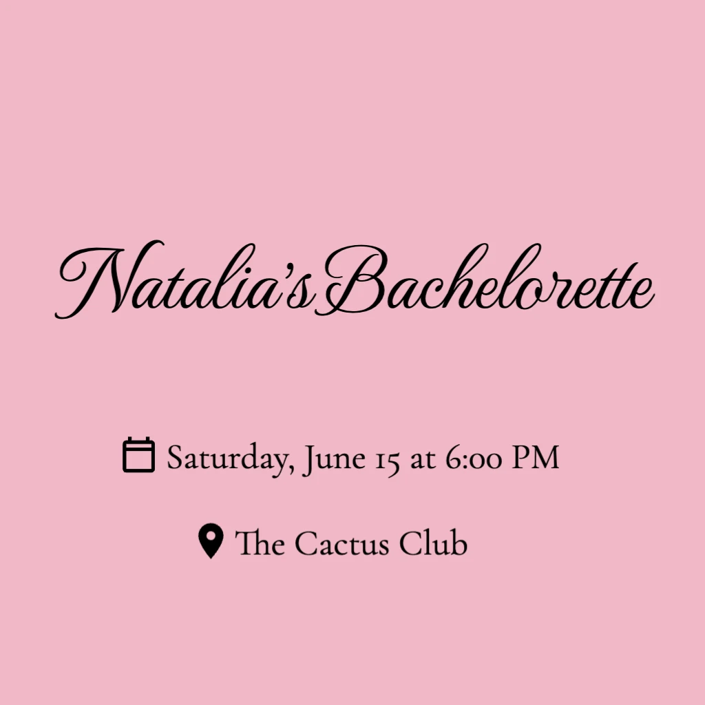 Blush Pink Coloured Background Bachelorette RSVP theme