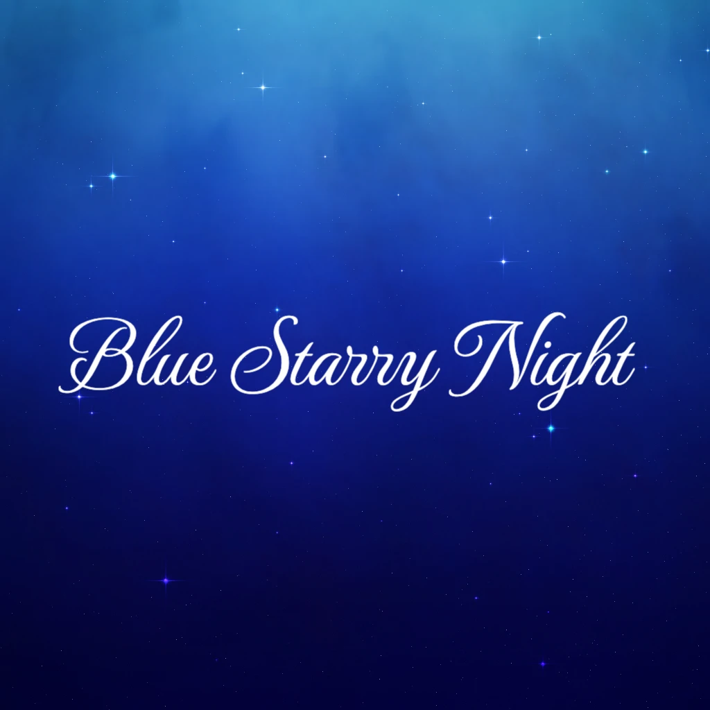 Blue Starry Night Background