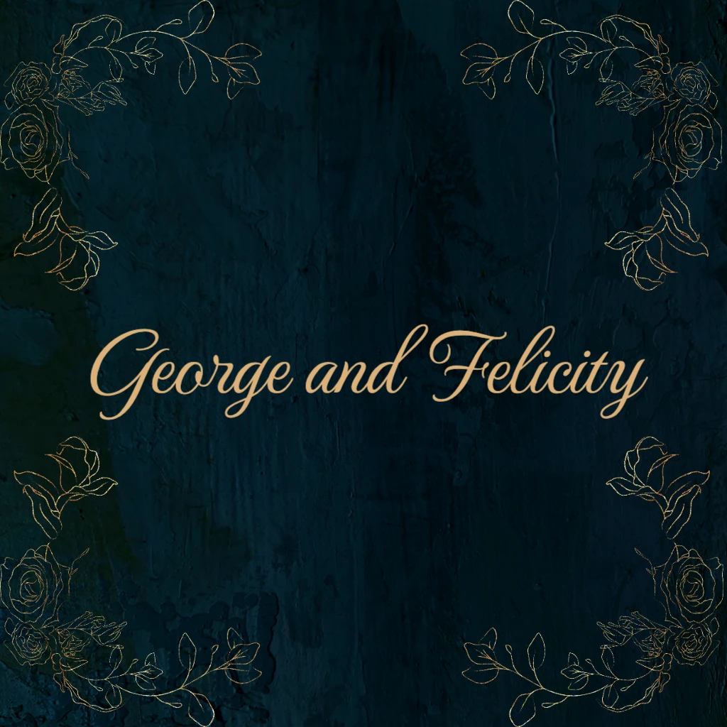 Moody Dark teal with Golden Roses On Vines In Corners