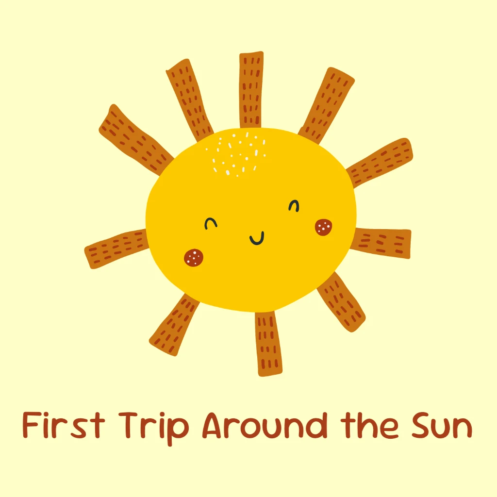 First Trip Around the Sun- sun with smile RSVP theme