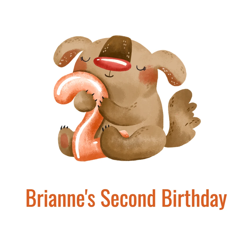 Brown dog with pink 2 RSVP theme preview