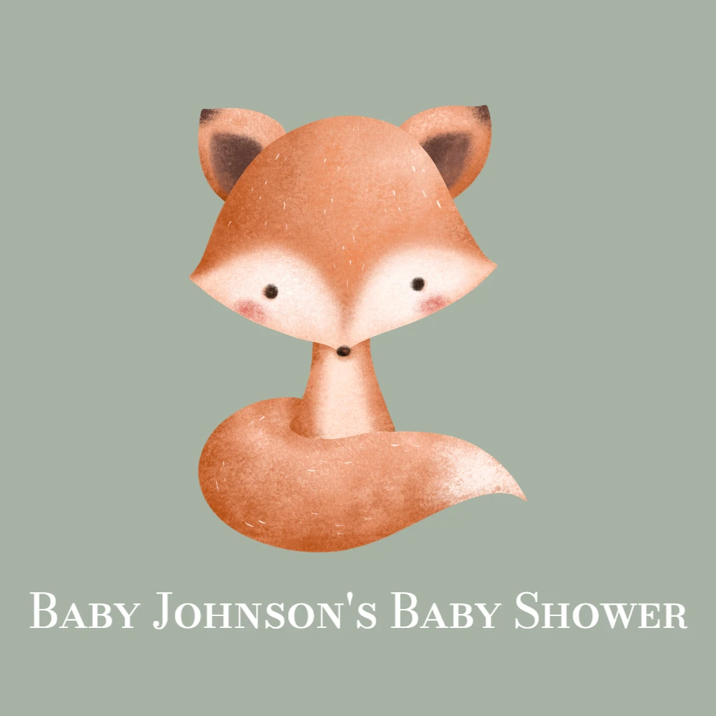 baby fox Baby Shower RSVP theme